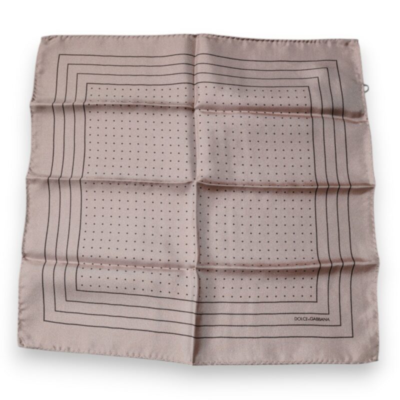 Dolce & Gabbana Pink Polka Dots Square Handkerchief Scarf - Image 5