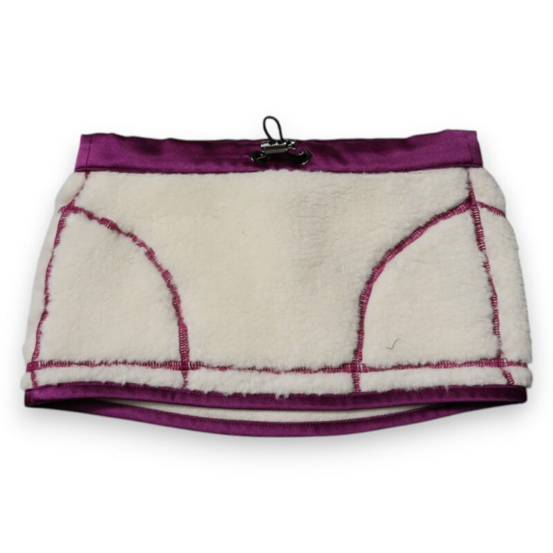 Dolce & Gabbana White Purple Cashmere Fleece Neck Warmer Scarf - Image 3