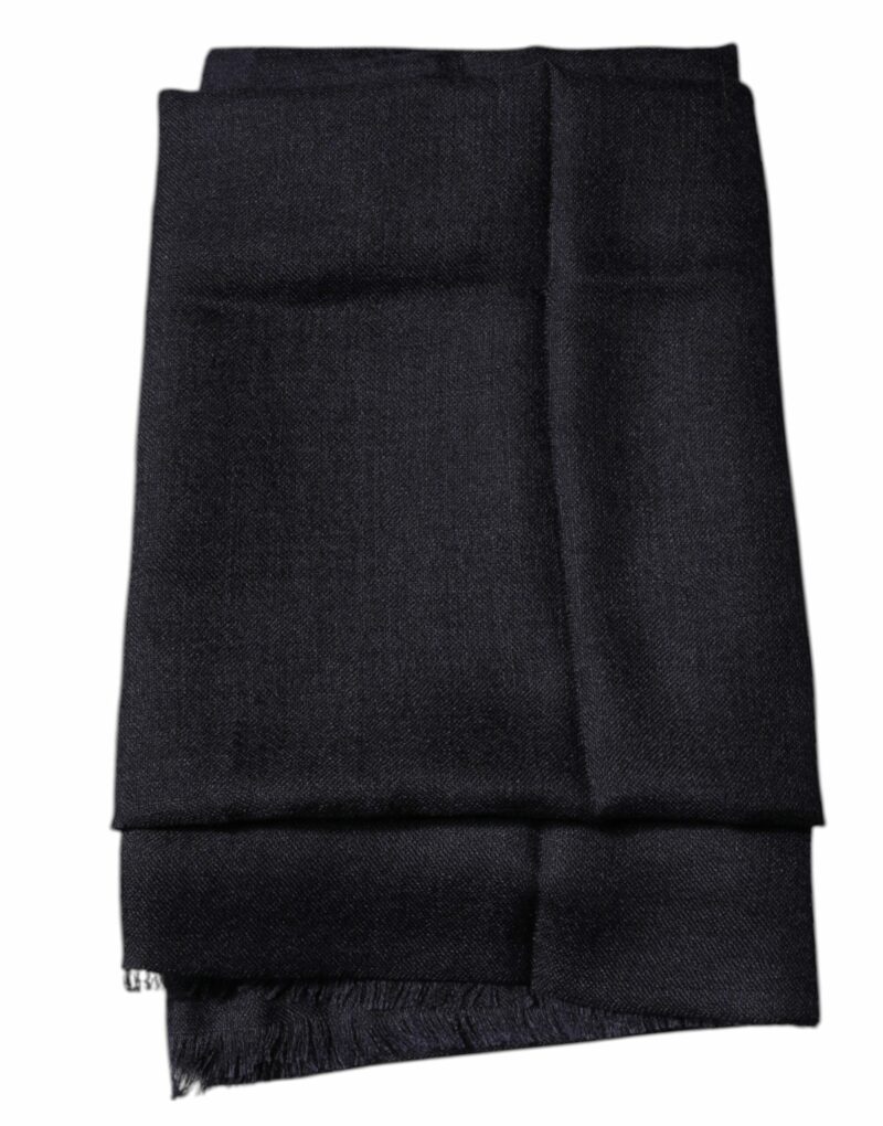 Dolce & Gabbana Black Cashmere Foulard Neck Wrap Shawl Scarf - Image 2