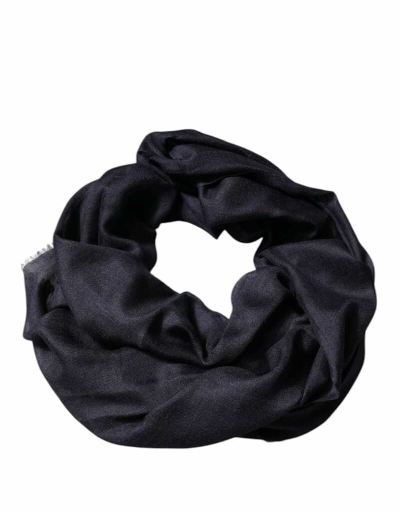 Dolce & Gabbana Black Cashmere Foulard Neck Wrap Shawl Scarf - Image 5
