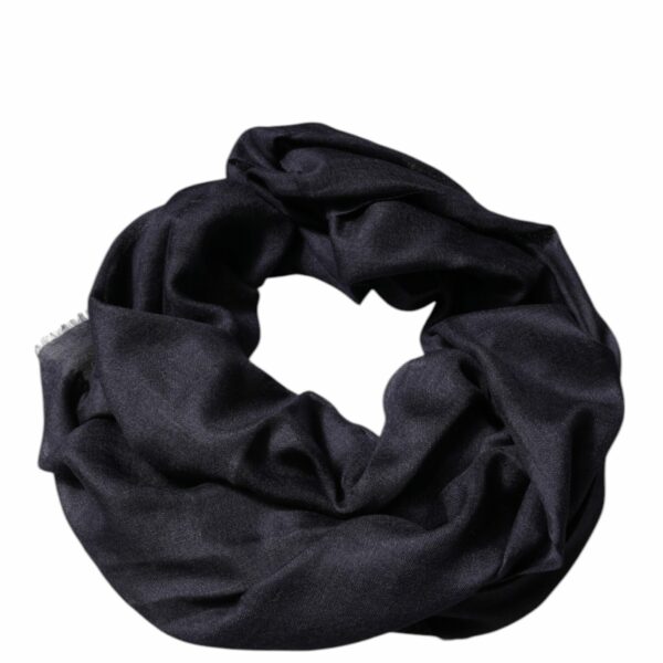 Dolce & Gabbana Black Cashmere Foulard Neck Wrap Shawl Scarf