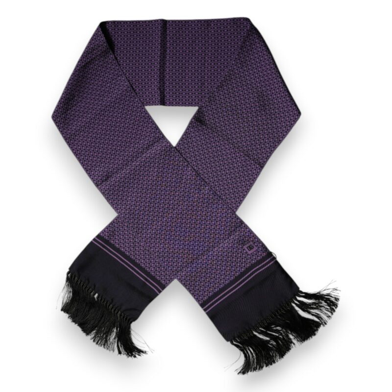 Dolce & Gabbana Purple Fantasy Silk Fringes Neck Wrap Scarf - Image 5