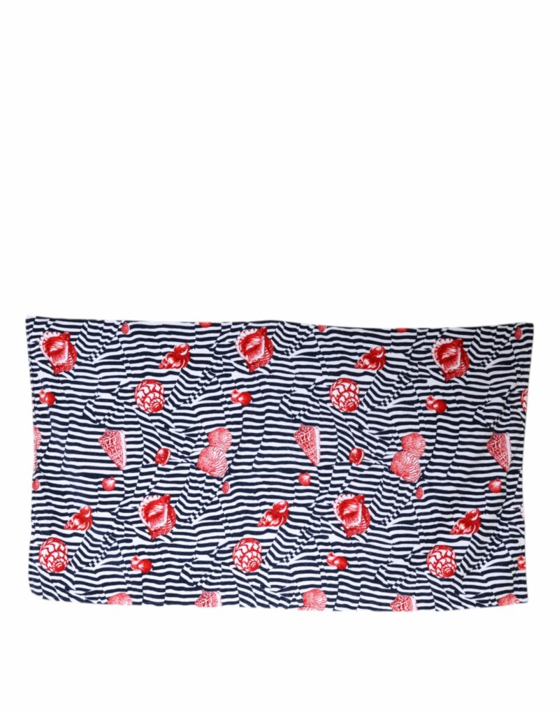 Dolce & Gabbana Multicolor Stripes Seashells Beach Towel - Image 2