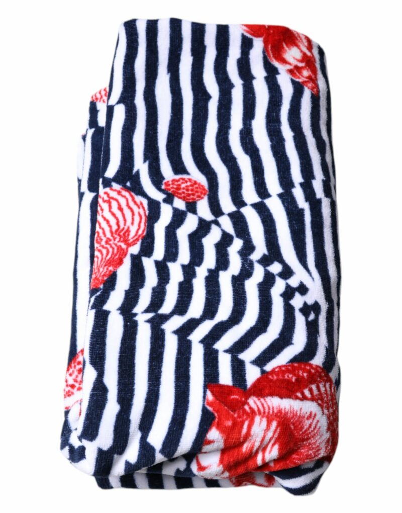 Dolce & Gabbana Multicolor Stripes Seashells Beach Towel - Image 4