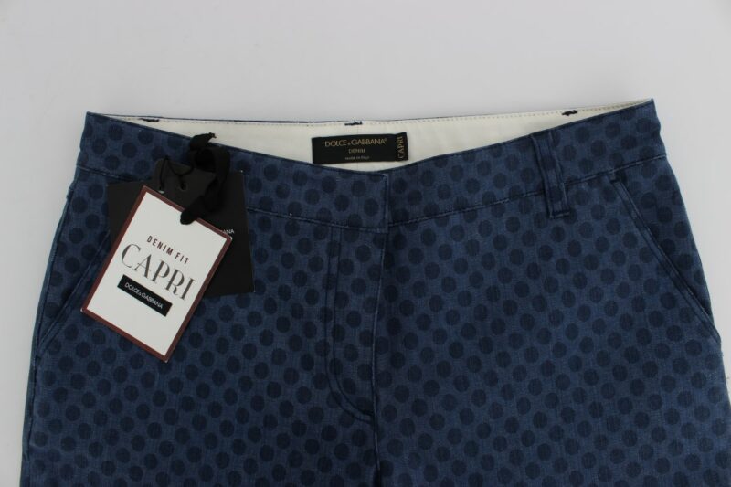 Dolce & Gabbana Polka Dotted Capri Stretch Jeans - Image 5