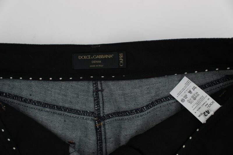 Dolce & Gabbana Embroidered Capri Jeans for Elegant Styling - Image 6