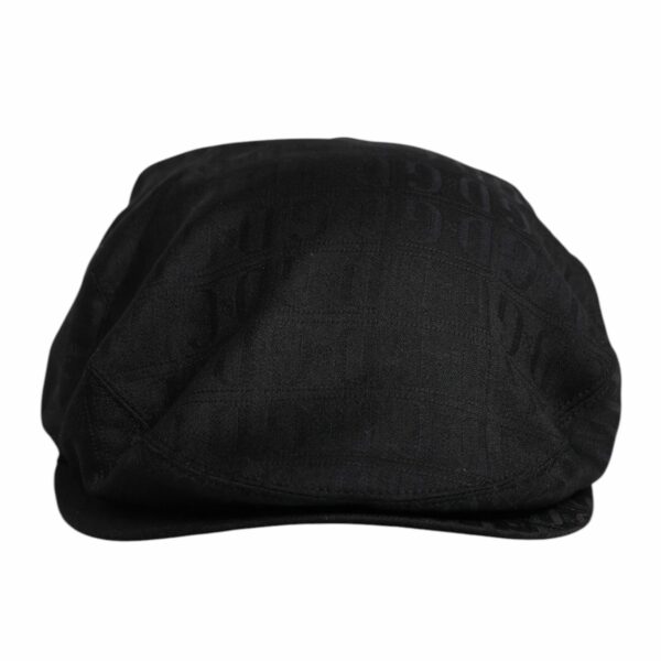 Dolce & Gabbana Black Wool Newsboy Capello Cabbie Hat