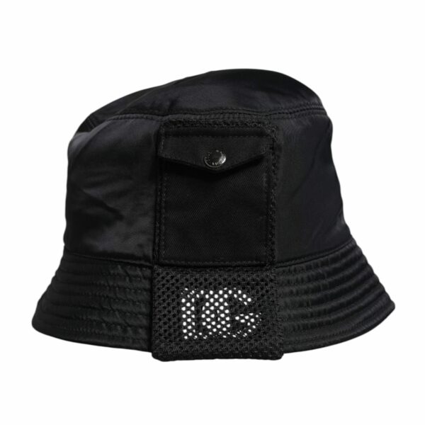 Dolce & Gabbana Black Cotton Stretch Bucket Hat