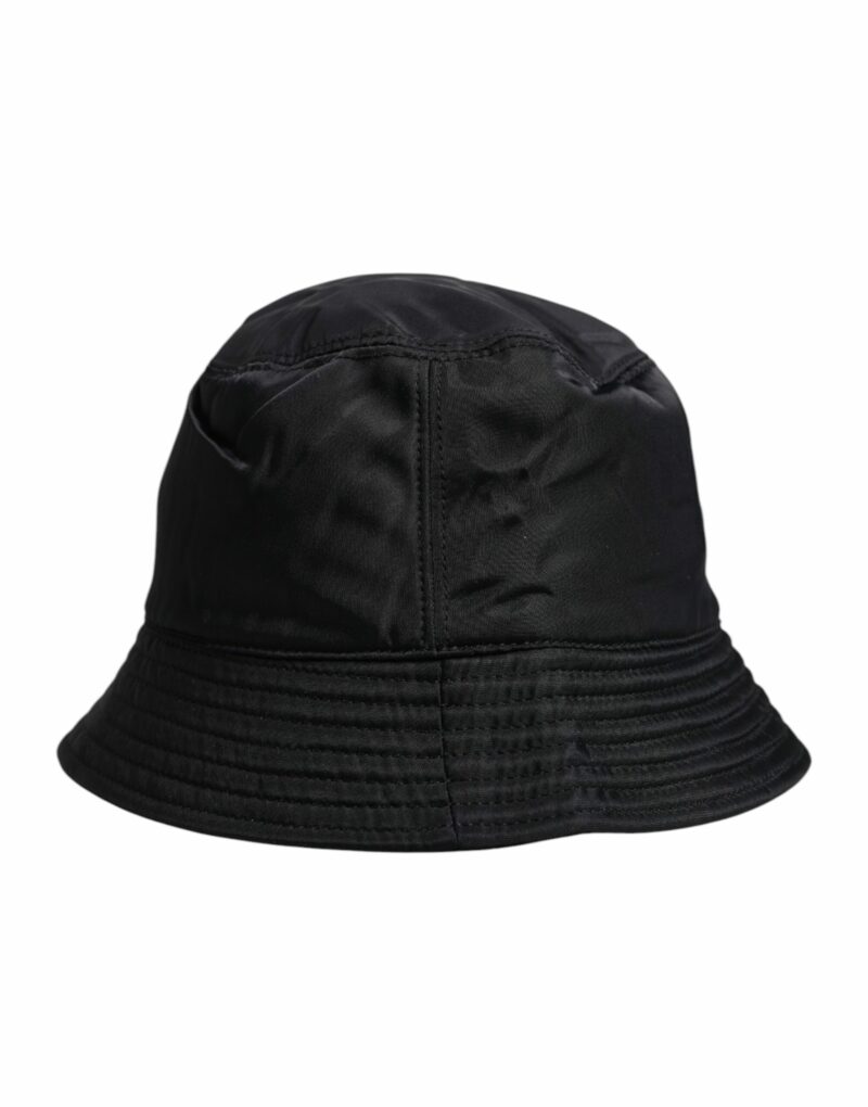Dolce & Gabbana Black Cotton Stretch Bucket Hat - Image 3