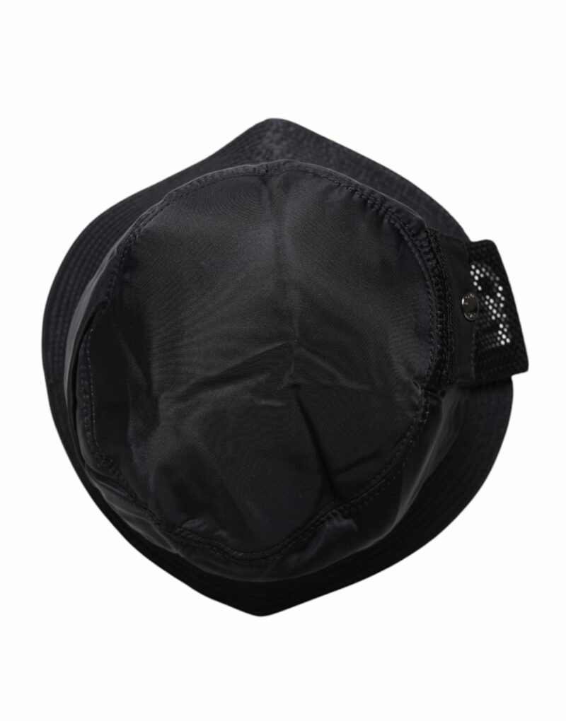 Dolce & Gabbana Black Cotton Stretch Bucket Hat - Image 5