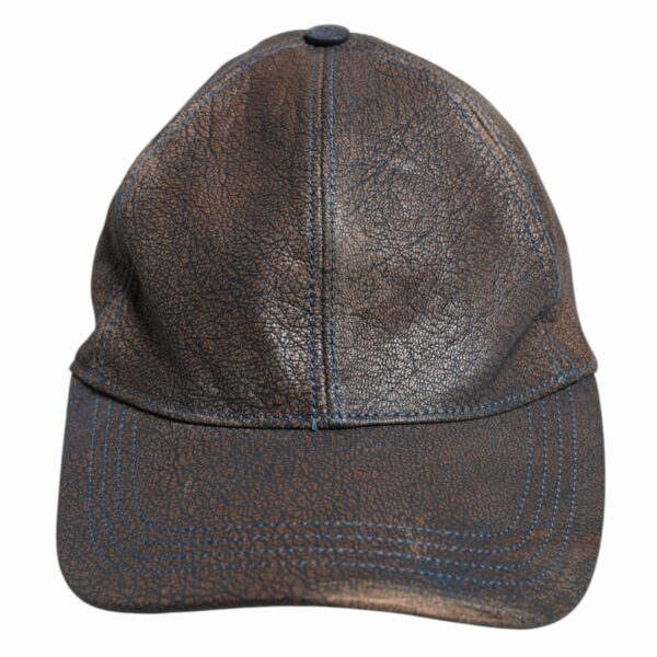 Dolce & Gabbana Brown Goatskin Leather Baseball Cap