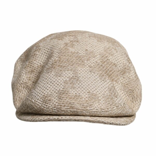 Dolce & Gabbana Beige Floral Linen Newsboy Hat