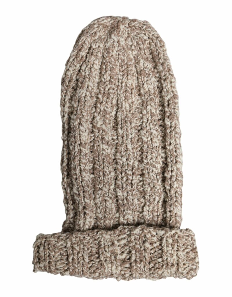 Dolce & Gabbana Beige Wool Knitted Ski Mask Balaclava Hat - Image 2