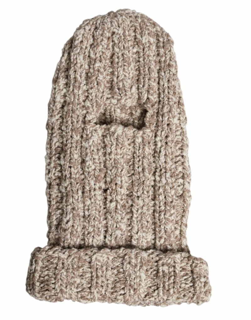 Dolce & Gabbana Beige Wool Knitted Ski Mask Balaclava Hat - Image 3