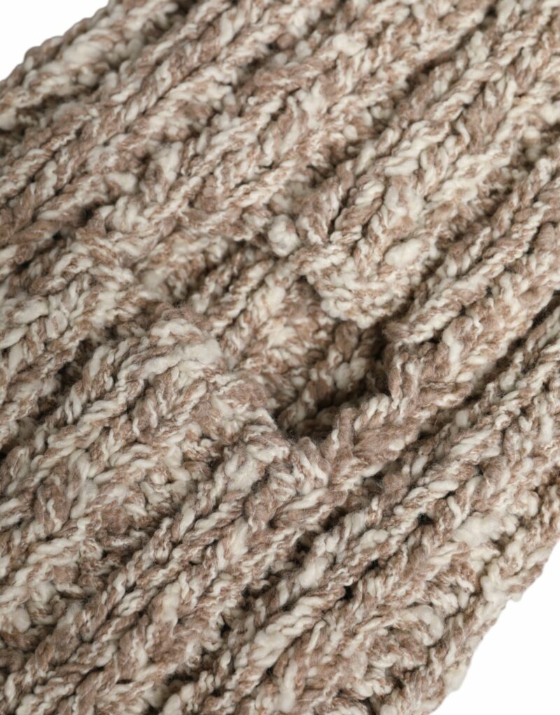 Dolce & Gabbana Beige Wool Knitted Ski Mask Balaclava Hat - Image 4