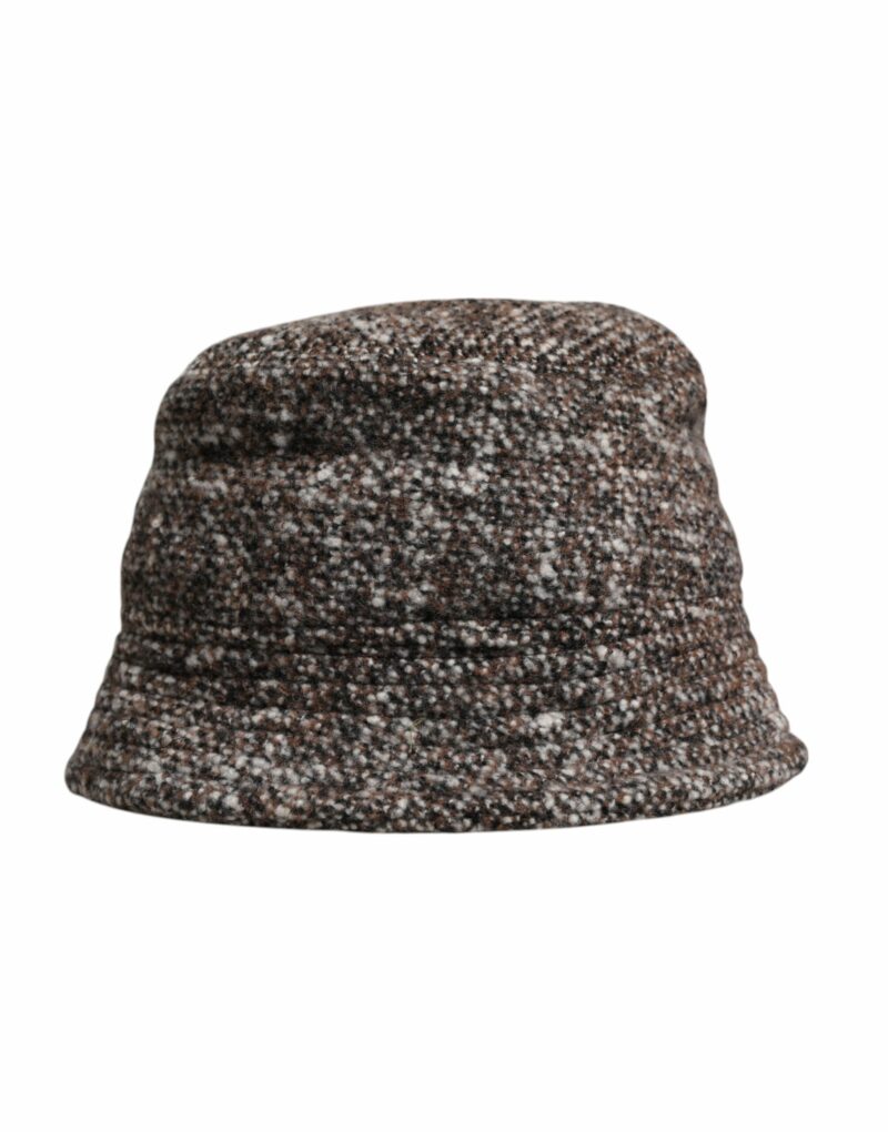 Dolce & Gabbana Brown Alpaca Wool Woven Bucket Hat - Image 3