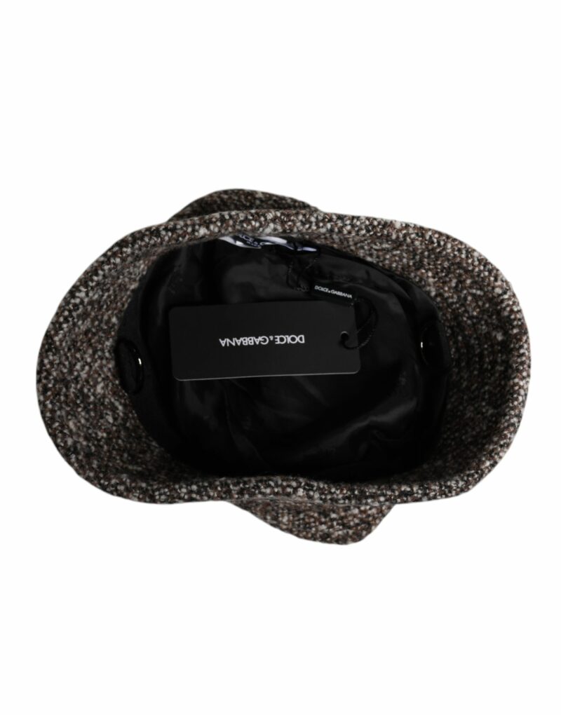 Dolce & Gabbana Brown Alpaca Wool Woven Bucket Hat - Image 5