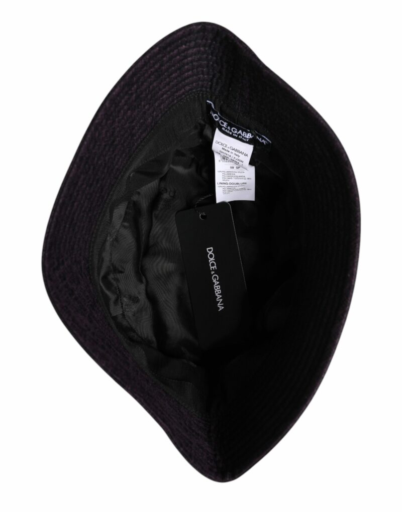 Dolce & Gabbana Black Wide Brim Nylon Bucket Hat - Image 5