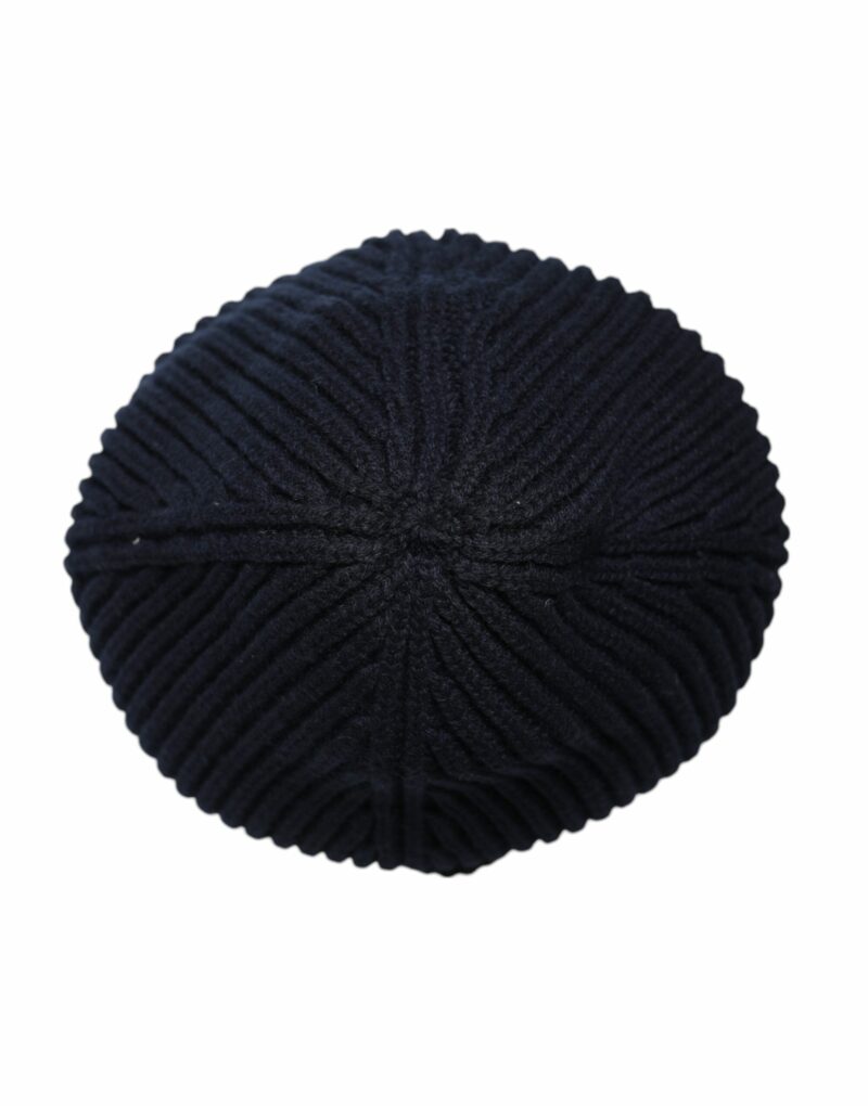 Dolce & Gabbana Black Cashmere Knitted Winter Beanie Hat - Image 5