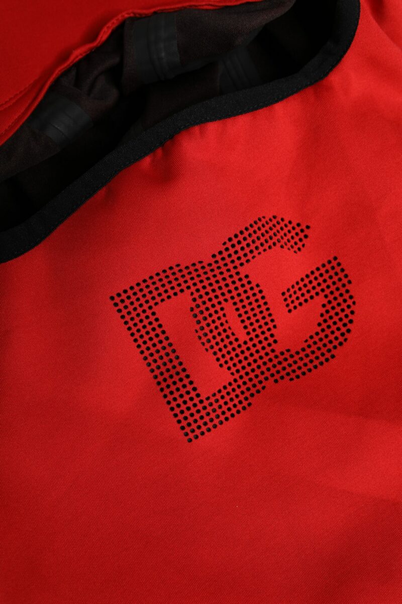 Dolce & Gabbana Red Logo Polyester Wide Brim Balaclava Hat - Image 4