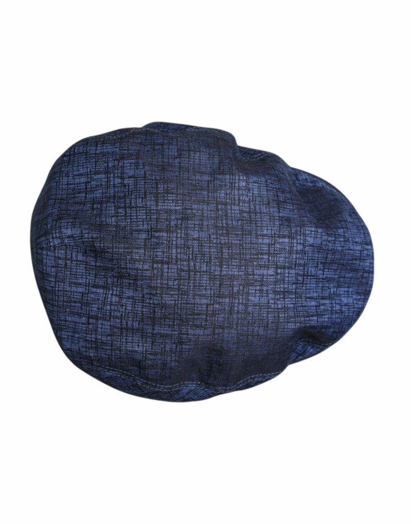 Dolce & Gabbana Blue Cotton Stretch Newsboy Hat - Image 5