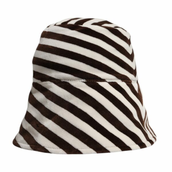 Dolce & Gabbana Black White Stripes Cotton Bucket Cap