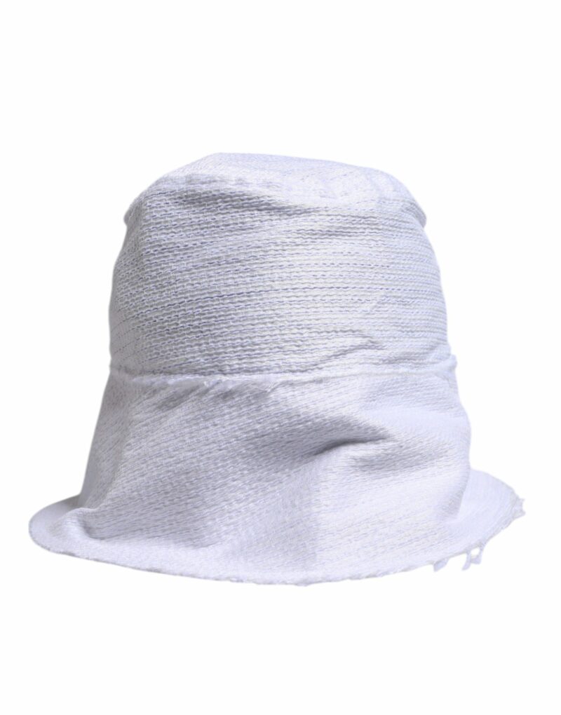 Dolce & Gabbana White Polyester Wide Brim Bucket Hat - Image 2