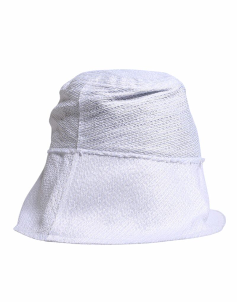 Dolce & Gabbana White Polyester Wide Brim Bucket Hat