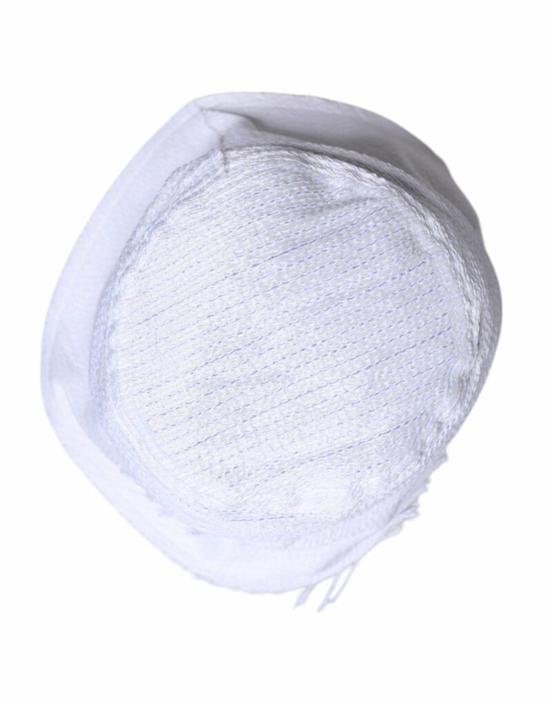 Dolce & Gabbana White Polyester Wide Brim Bucket Hat - Image 4