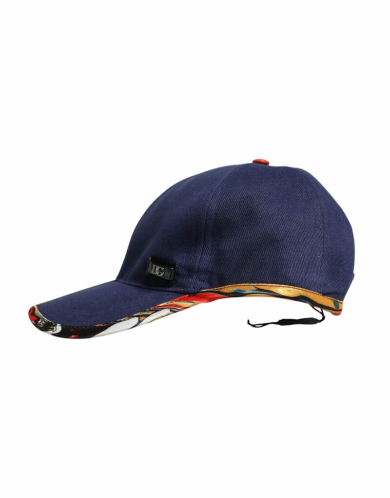 Dolce & Gabbana Blue Cotton 6 Panels Baseball Cap - Image 3
