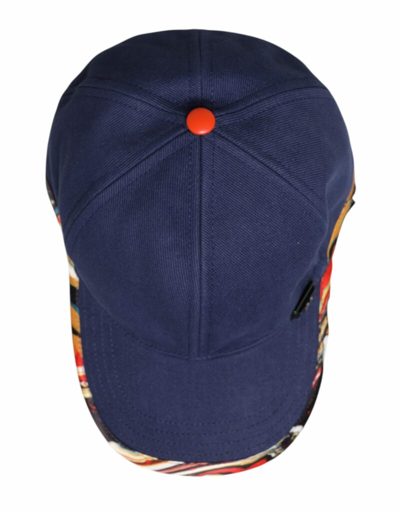 Dolce & Gabbana Blue Cotton 6 Panels Baseball Cap - Image 6