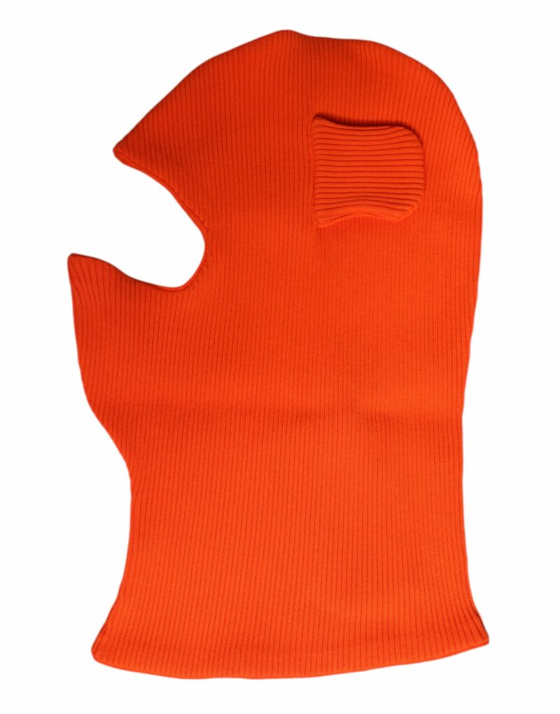 Dolce & Gabbana Orange Cotton Whole Head Wrap Balaclava Hat - Image 3