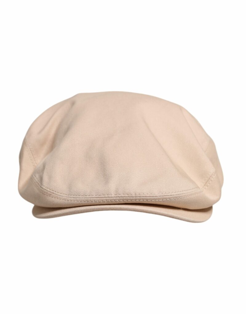 Dolce & Gabbana Beige Cotton Newsboy Capello Cabbie Hat - Image 2