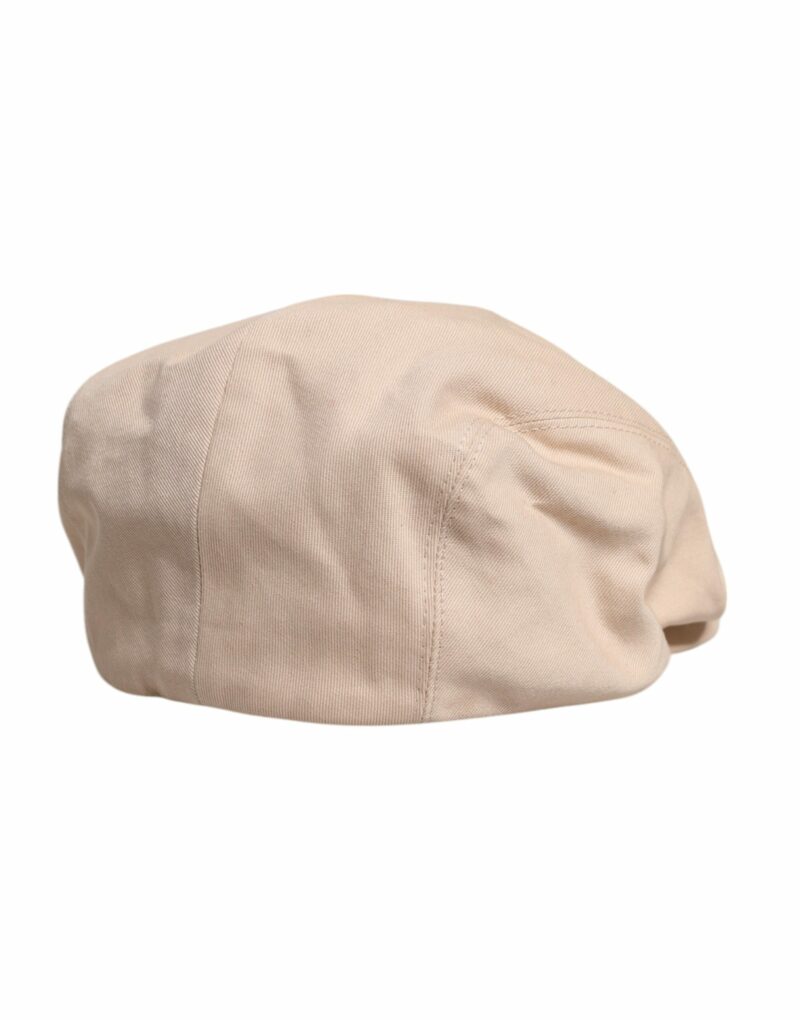 Dolce & Gabbana Beige Cotton Newsboy Capello Cabbie Hat - Image 5