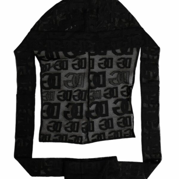 Dolce & Gabbana Black Logo Mesh Whole Head Wrap Hat