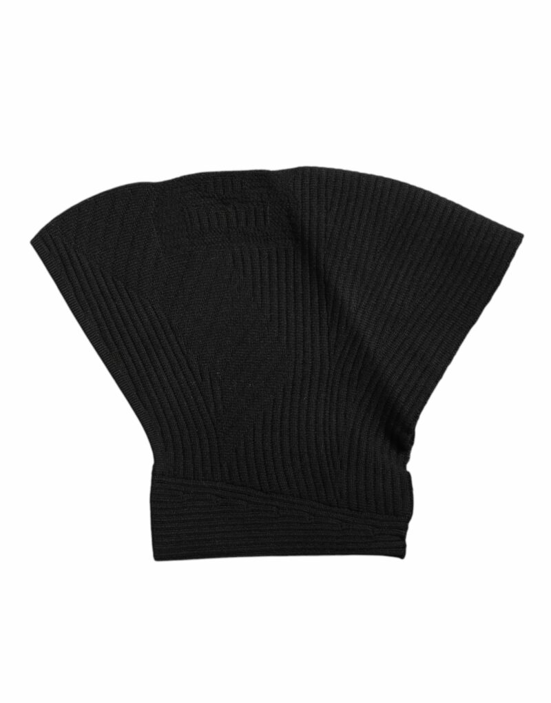 Dolce & Gabbana Black Nylon Knitted Ski Mask Balaclava - Image 2