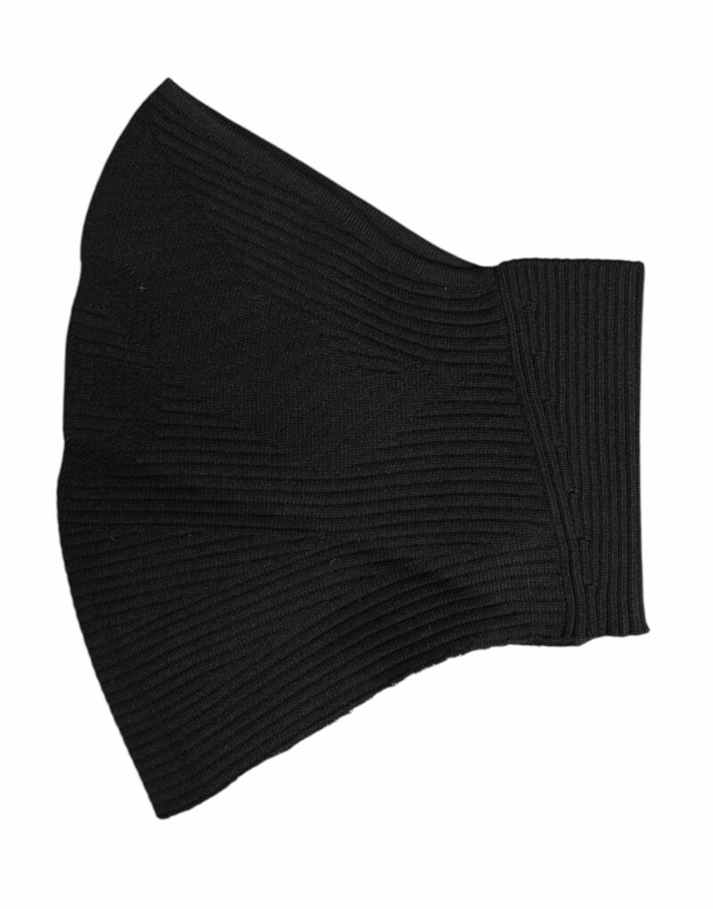 Dolce & Gabbana Black Nylon Knitted Ski Mask Balaclava - Image 3