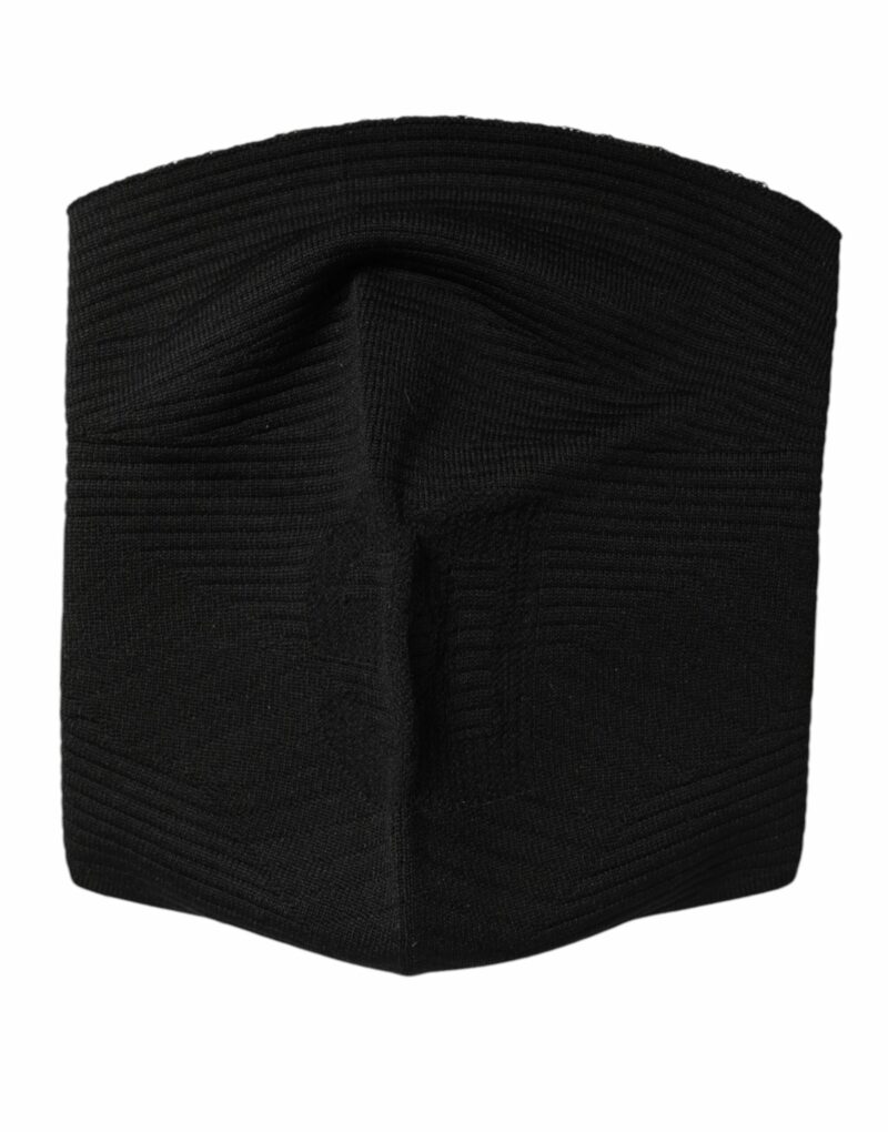 Dolce & Gabbana Black Nylon Knitted Ski Mask Balaclava - Image 4