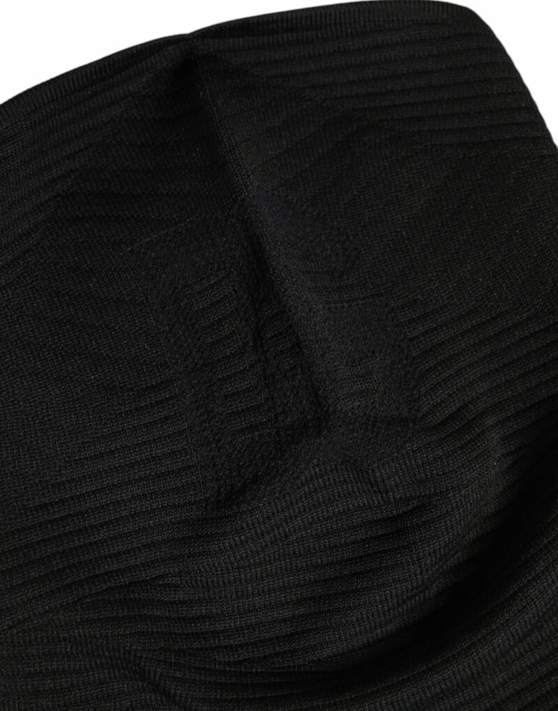 Dolce & Gabbana Black Nylon Knitted Ski Mask Balaclava - Image 5