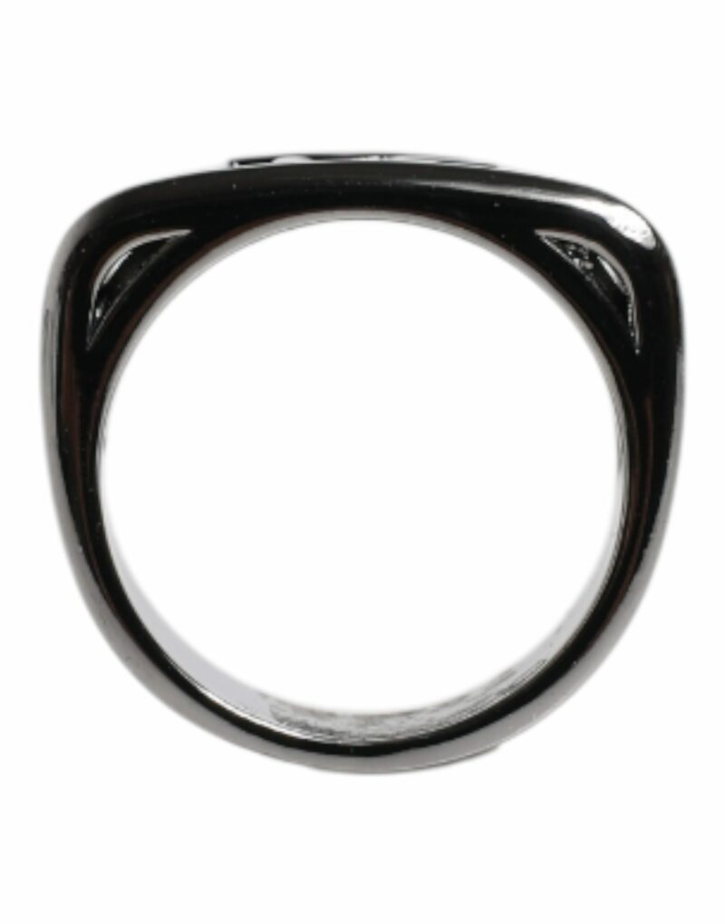 Dolce & Gabbana Silver Tone Brass Anello DG Logo Ring - Image 2