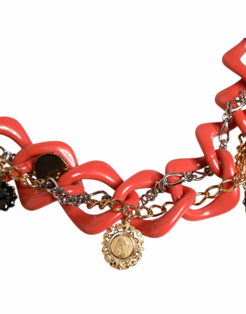 Dolce & Gabbana Multicolor Embellished Waist Chain Belt - Image 3