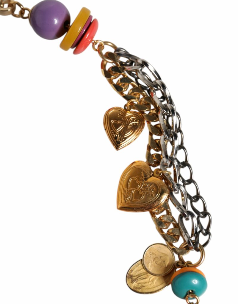 Dolce & Gabbana Multicolor Embellished Waist Chain Belt - Image 7
