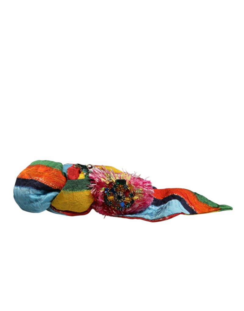 Dolce & Gabbana Multicolor Floral Crystal Embellished Diadem Headband - Image 5