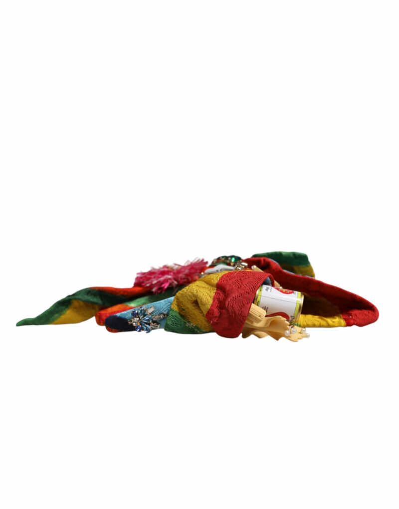 Dolce & Gabbana Multicolor Floral Crystal Embellished Diadem Headband - Image 7