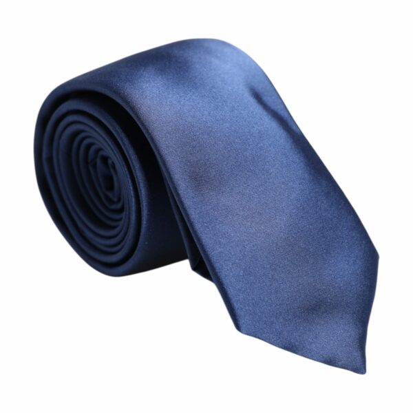 Dolce & Gabbana Blue Solid Silk Adjustable Necktie Tie