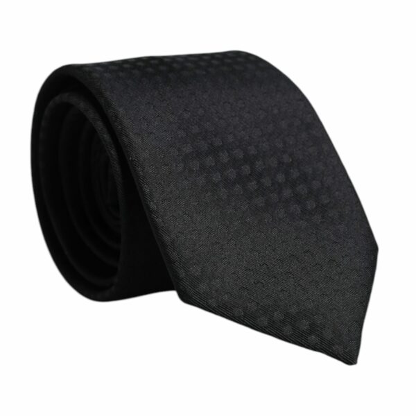 Dolce & Gabbana Black Circles Silk Adjustable Necktie Tie