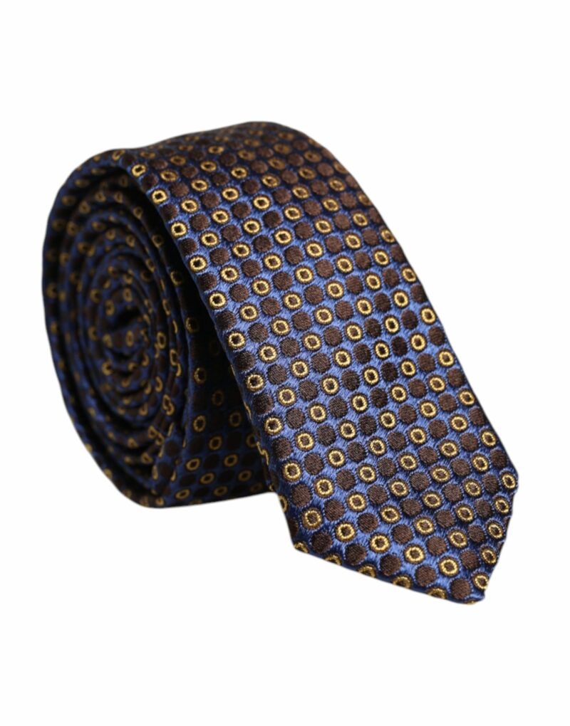 Dolce & Gabbana Multicolor Circles Silk Adjustable Necktie Tie - Image 2