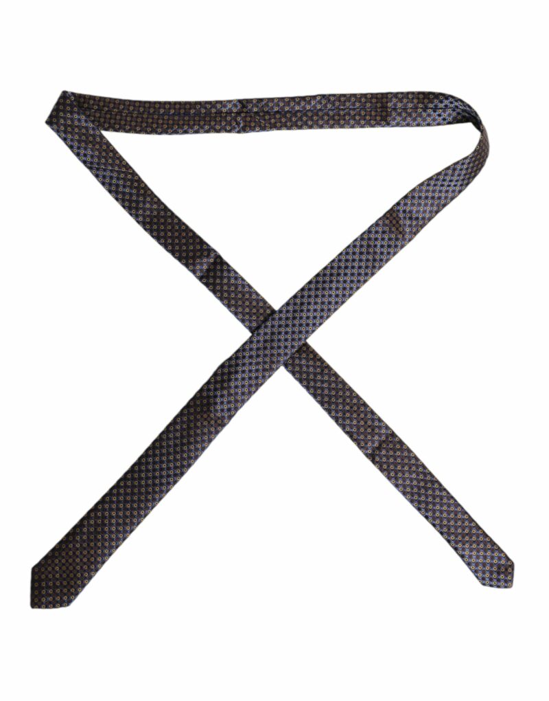 Dolce & Gabbana Multicolor Circles Silk Adjustable Necktie Tie - Image 4