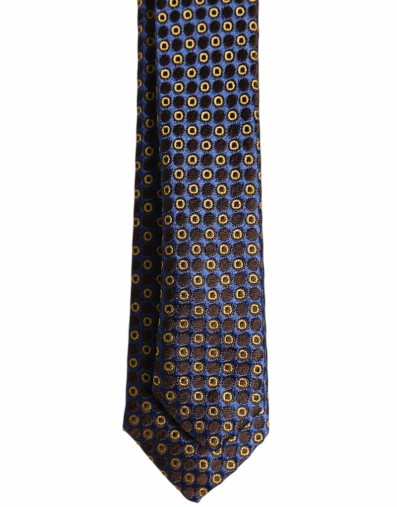 Dolce & Gabbana Multicolor Circles Silk Adjustable Necktie Tie - Image 5