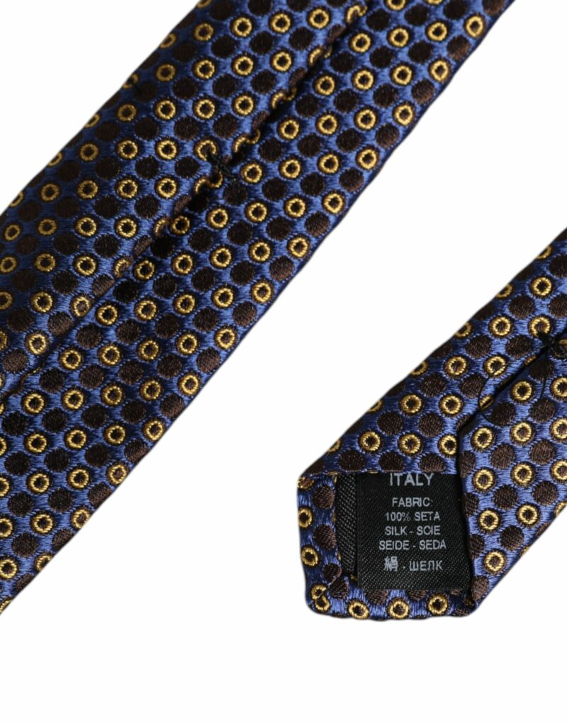 Dolce & Gabbana Multicolor Circles Silk Adjustable Necktie Tie - Image 6